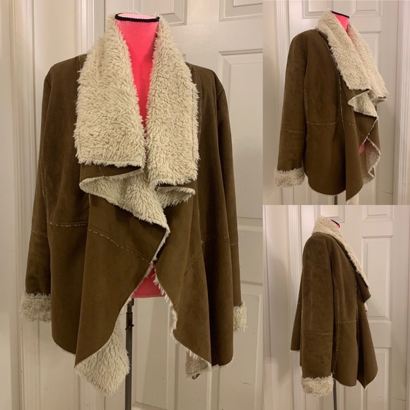 Buffalo shearling faux suede coat - Picture 3 of 8